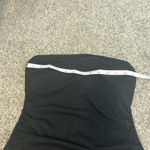 Shade & shore target ribbed bandeau one piece swimsuit - Picture 4 of 8